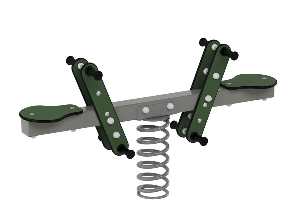 Bập bênh Simple Spring Seesaw, recycling / metal base
