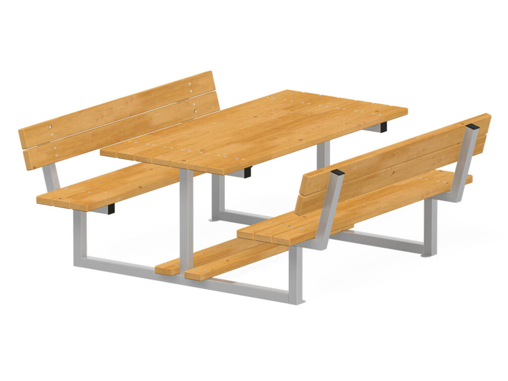Ghế Bench & Table with Backrest