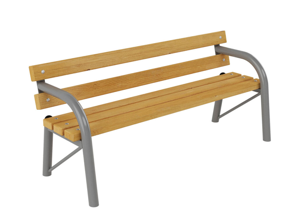 Ghế Fixed pipe bench with backrest