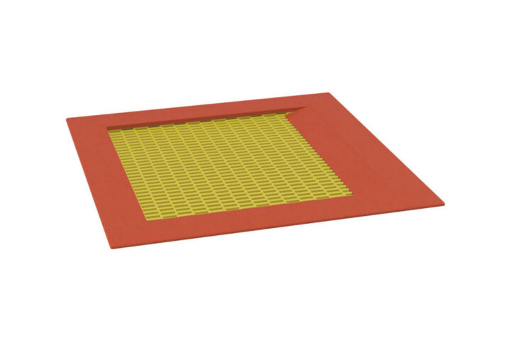 Thiết bị hòa nhập Integration Trampoline, yellow mat, red edge
