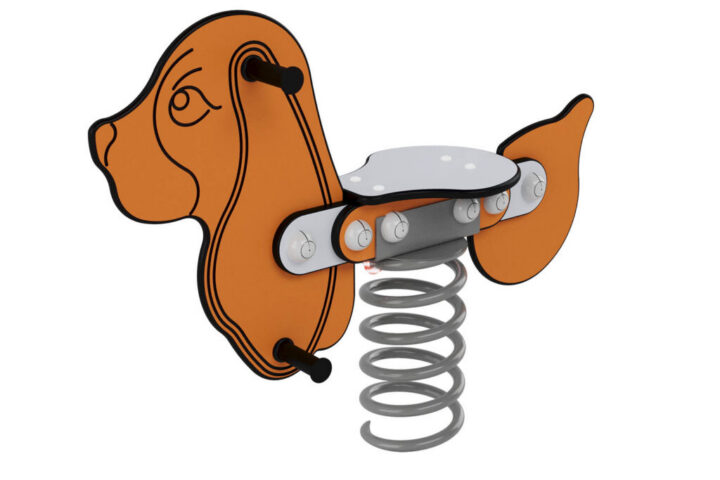 Thú nhún Dog on a metal base