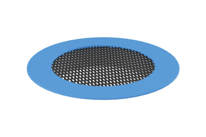 Trampoline Large Crater Trampoline, black mat, blue rim