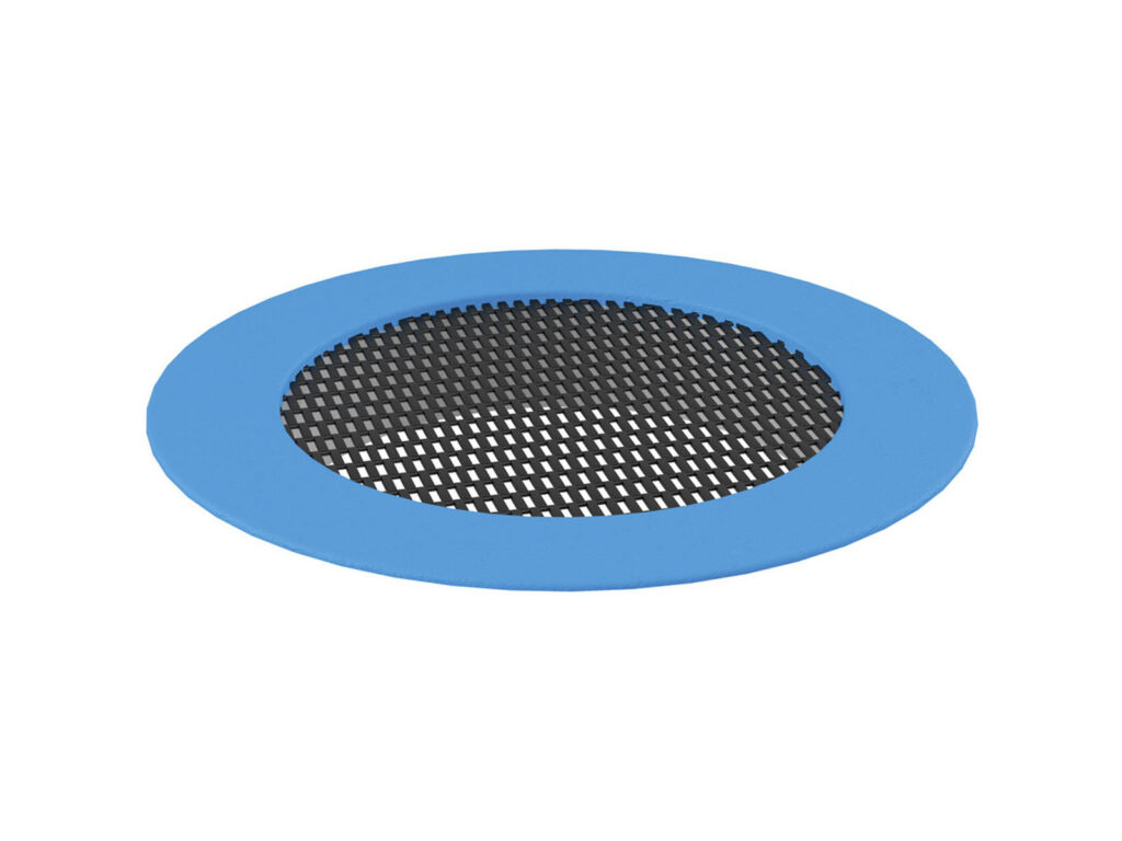 Trampoline Large Crater Trampoline, black mat, blue rim