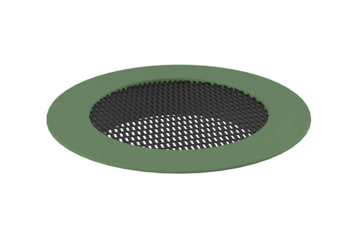 Trampoline Large Crater Trampoline, black mat, green rim