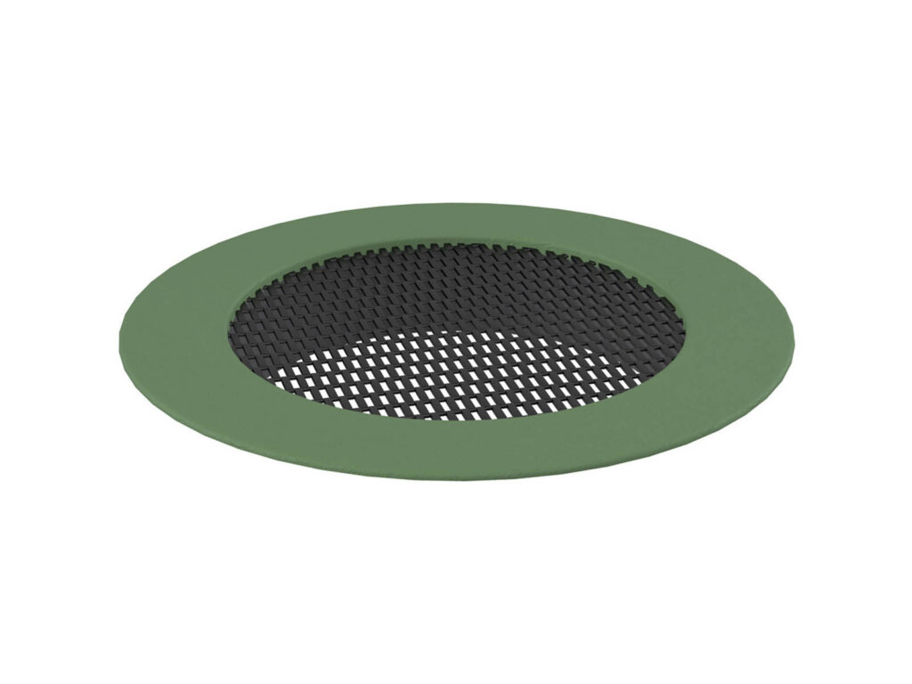 Trampoline Large Crater Trampoline, black mat, green rim