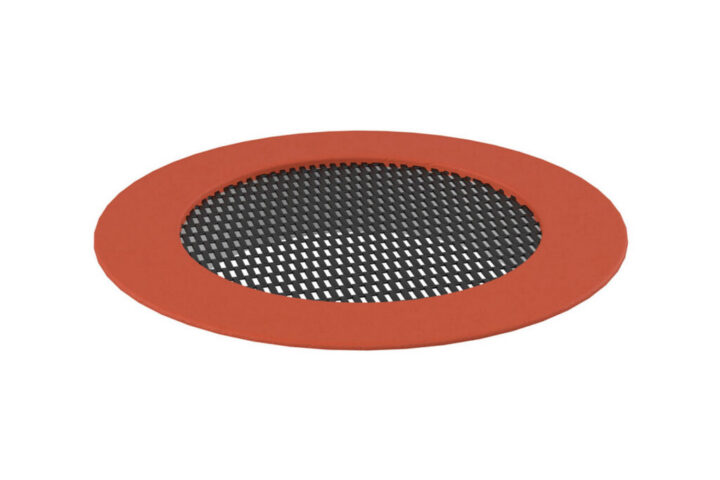 Trampoline Large Crater Trampoline, black mat, red rim