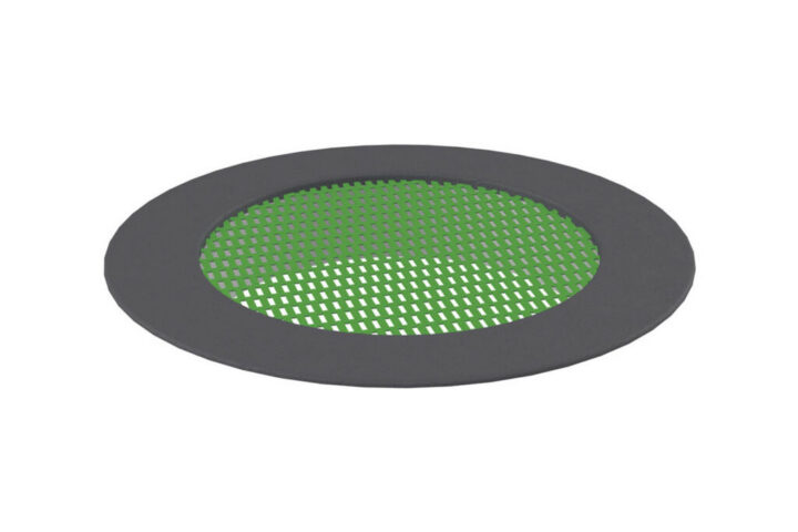 Trampoline Large Crater Trampoline, green mat, black rim