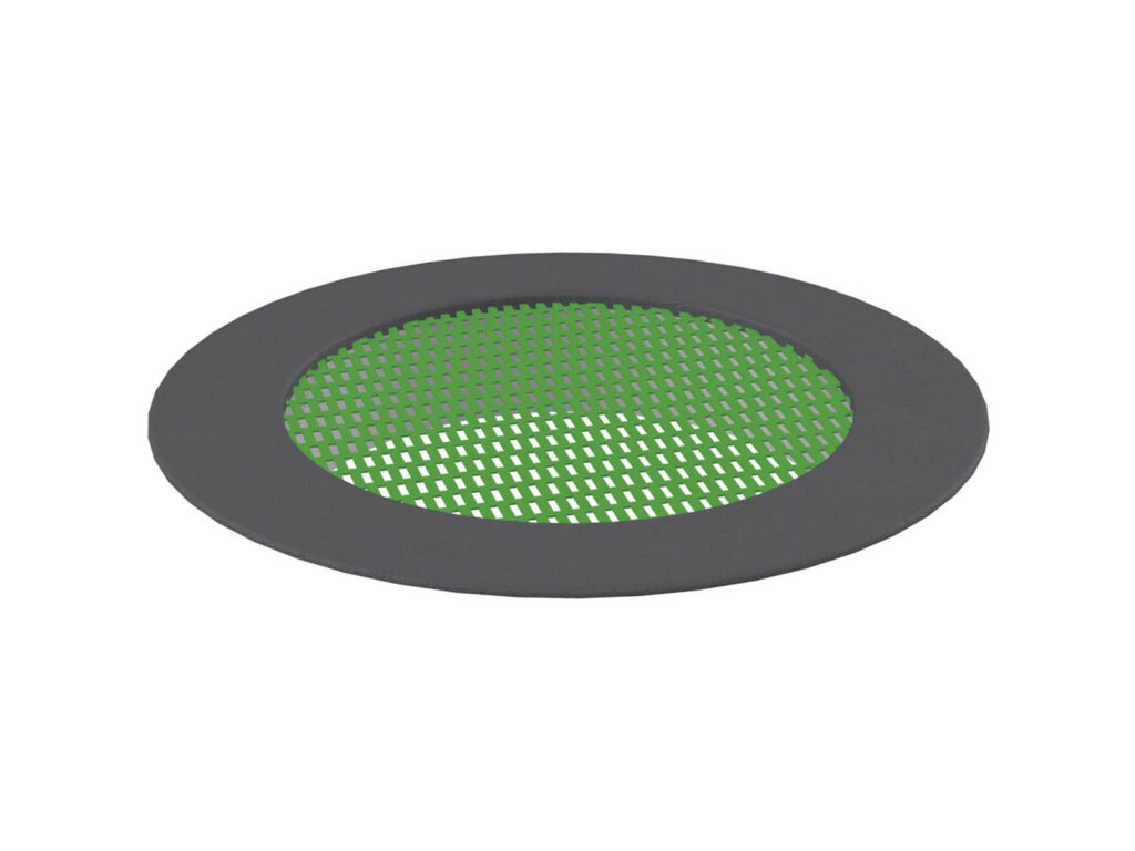 Trampoline Large Crater Trampoline, green mat, black rim