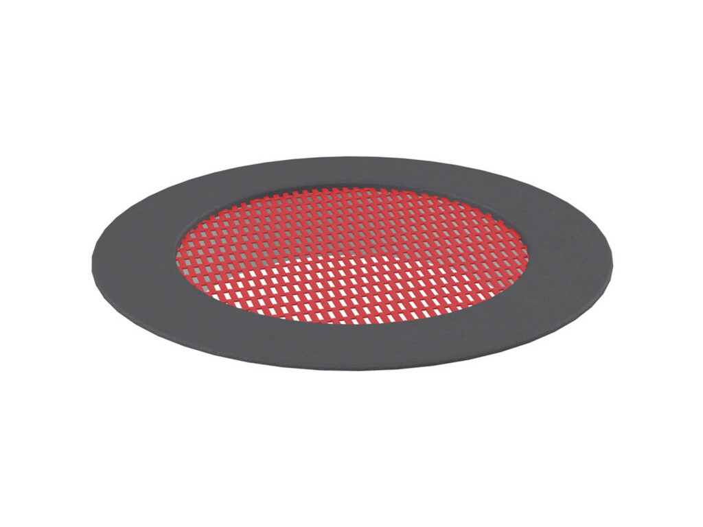 Trampoline Large Crater Trampoline, red mat, black rim