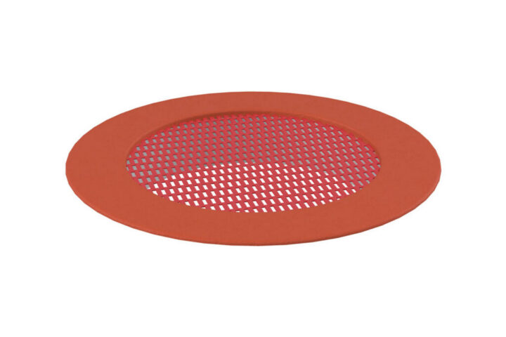Trampoline Large Crater Trampoline, red mat, red rim