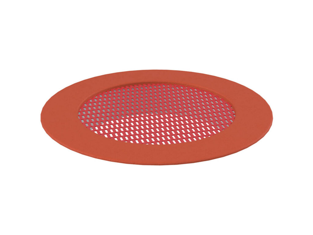 Trampoline Large Crater Trampoline, red mat, red rim