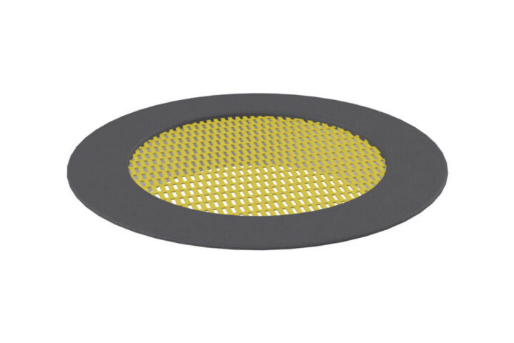 Trampoline Large Crater Trampoline, yellow mat, black rim