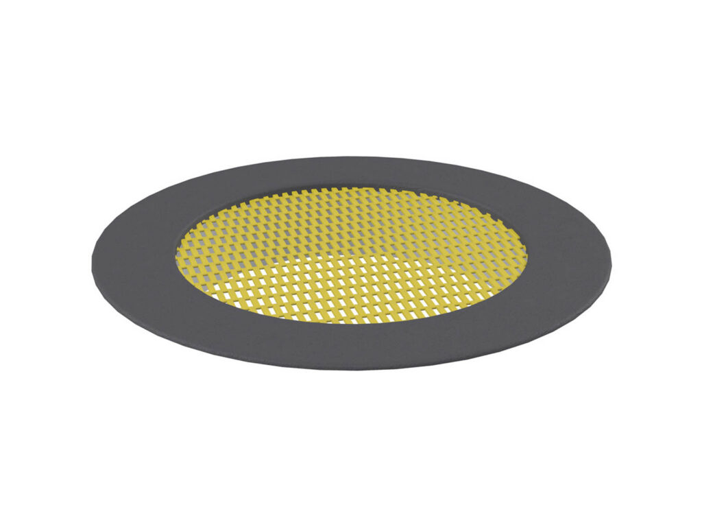 Trampoline Large Crater Trampoline, yellow mat, black rim