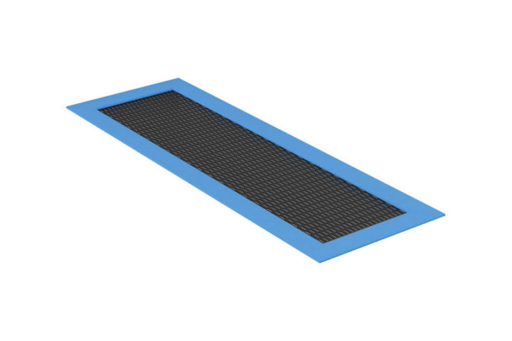 Trampoline Long Trampoline, black mat, blue rim
