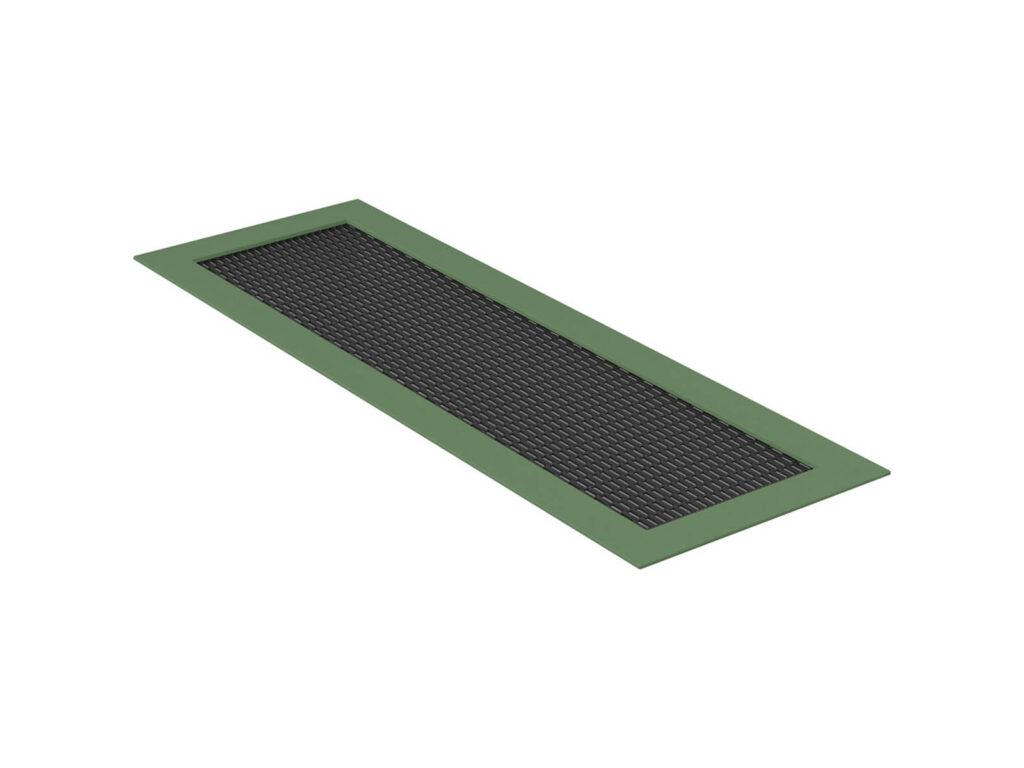Trampoline Long Trampoline, black mat, green edge