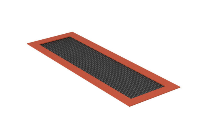 Trampoline Long Trampoline, black mat, red rim