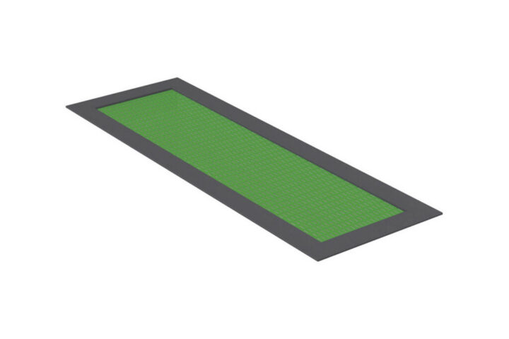 Trampoline Long Trampoline, green mat, black rim