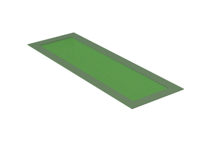 Trampoline Long Trampoline, green mat, green edge