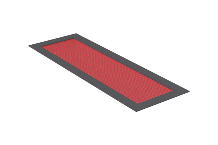 Trampoline Long Trampoline, red mat, black rim