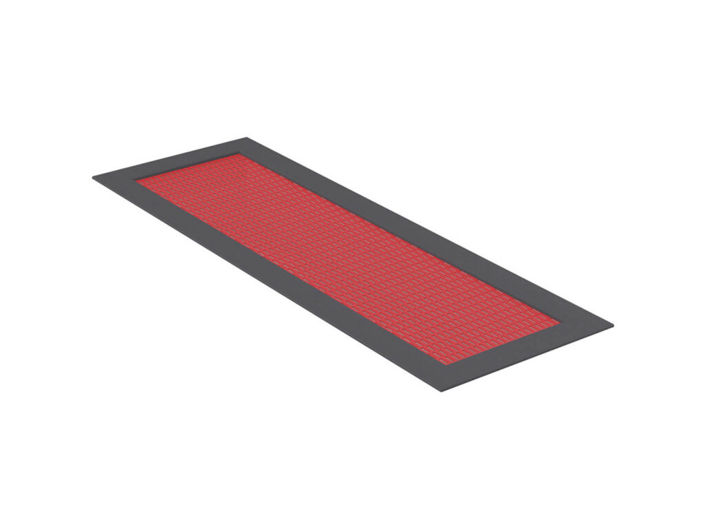 Trampoline Long Trampoline, red mat, black rim